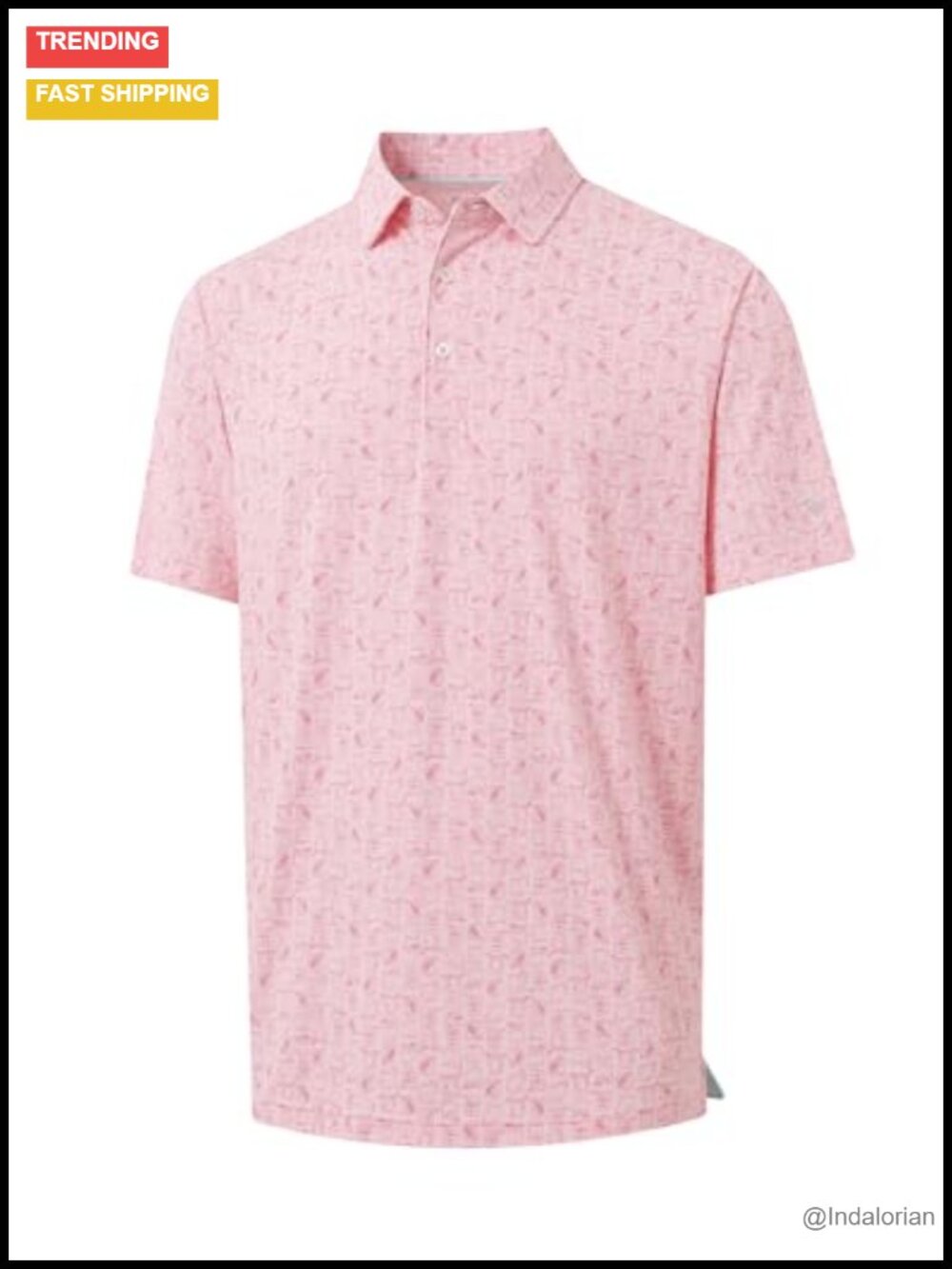 Mens Golf Polo Shirt Moisture Wicking Performance Short Sleeve